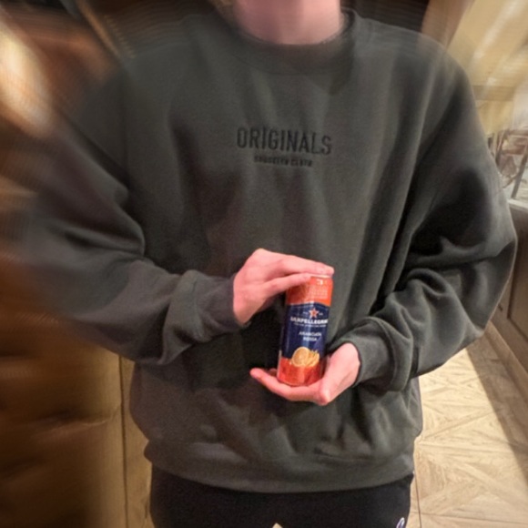 Originals Tonal Embroidered Fleece Crew Neck Sweatshirt LARGE - Picture 3 of 4